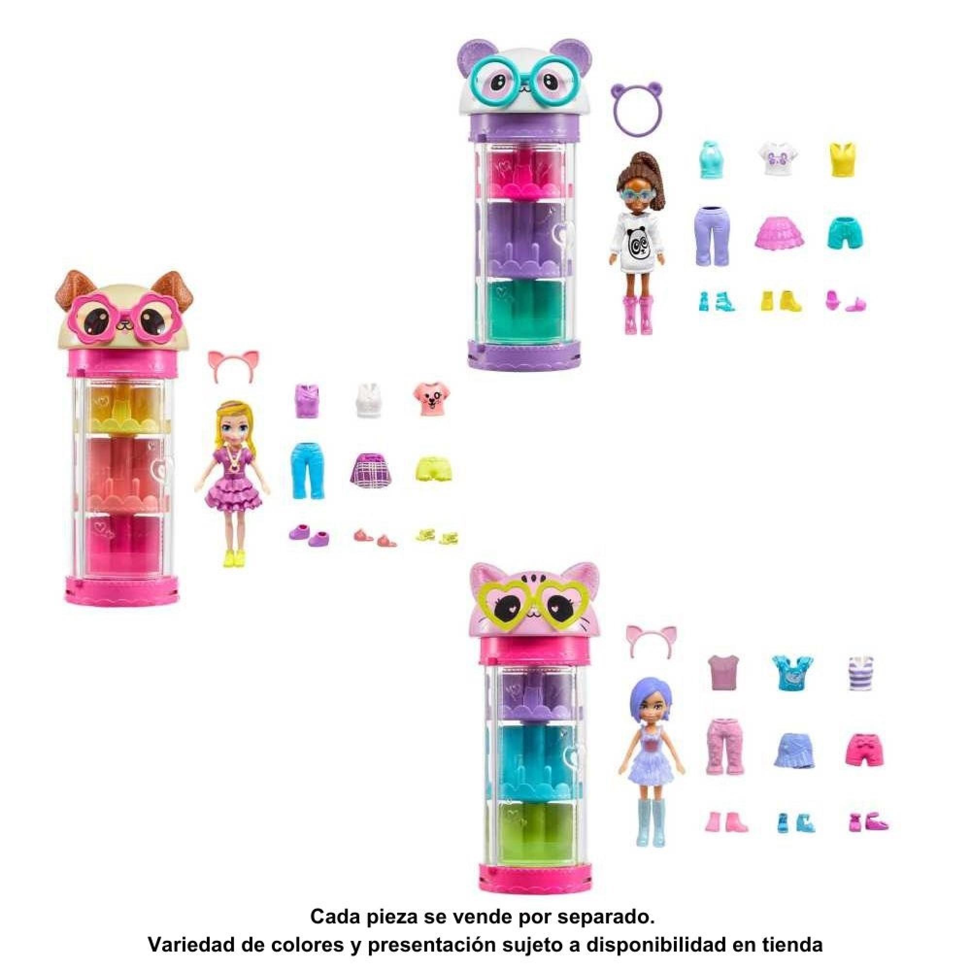 Set de Juego Polly Pocket Tubo de Modas Giratorio Varios Modelos 1